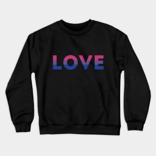 Bisexual Pride Flag LOVE Crewneck Sweatshirt